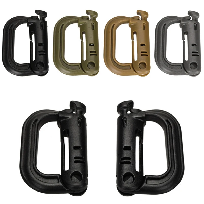 Tactical D-Ring Grimlock Carabiner Clip MOLLE Webbing Attachment Fast Latch System For Military Vest/Backpacks,bag body kit