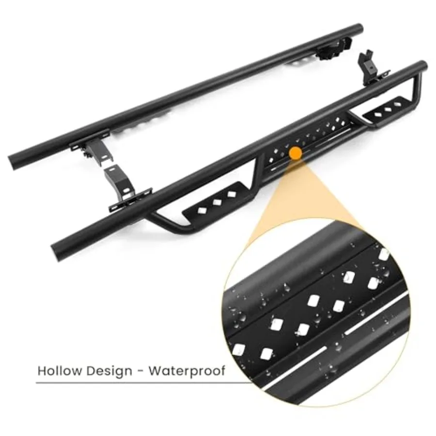 Treeplanken Drop Side Step Compatibel met 20212025 Ford Bronco 4-deurmodellen Heavy Duty Black Tube Rock Slider Rails Step Ba