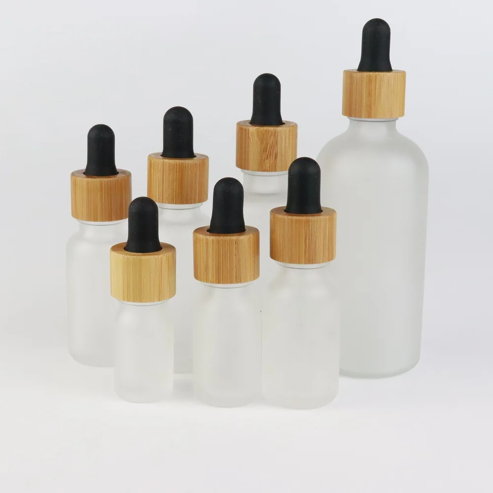 140Pcs 100ML Transparent Frosted Dropper Reagent Eye Pipette Essential Oils Bottle for Vape Liquid Juice Perfume Travel Bottles