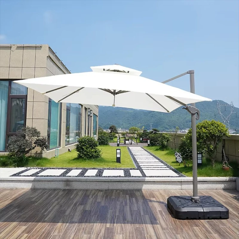 

Outdoor Sun Umbrella Terrace Parasol Waterproof Double Canopy Outdoor