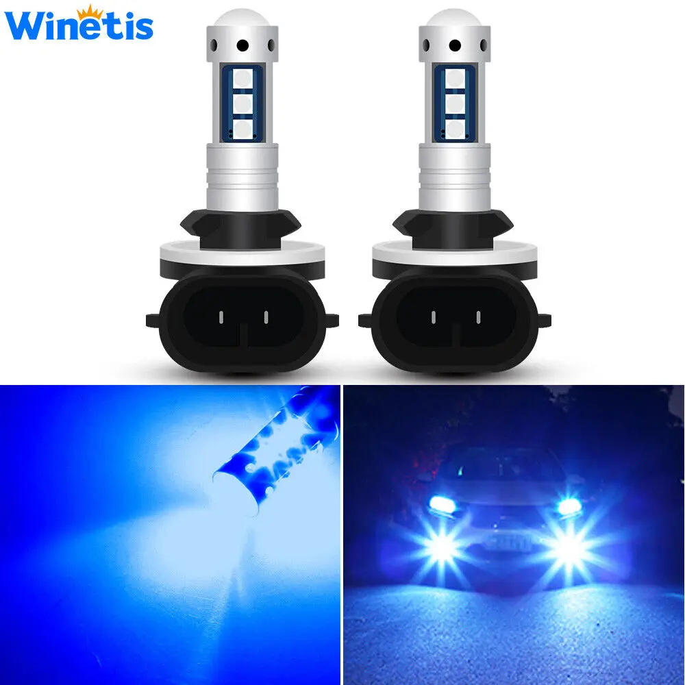 

Winetis 2X 881 886 LED Fog Light Driving Bulbs 862 886 889 894 896 898 Fron Lamp 10000K Blue Daytime Running Lights