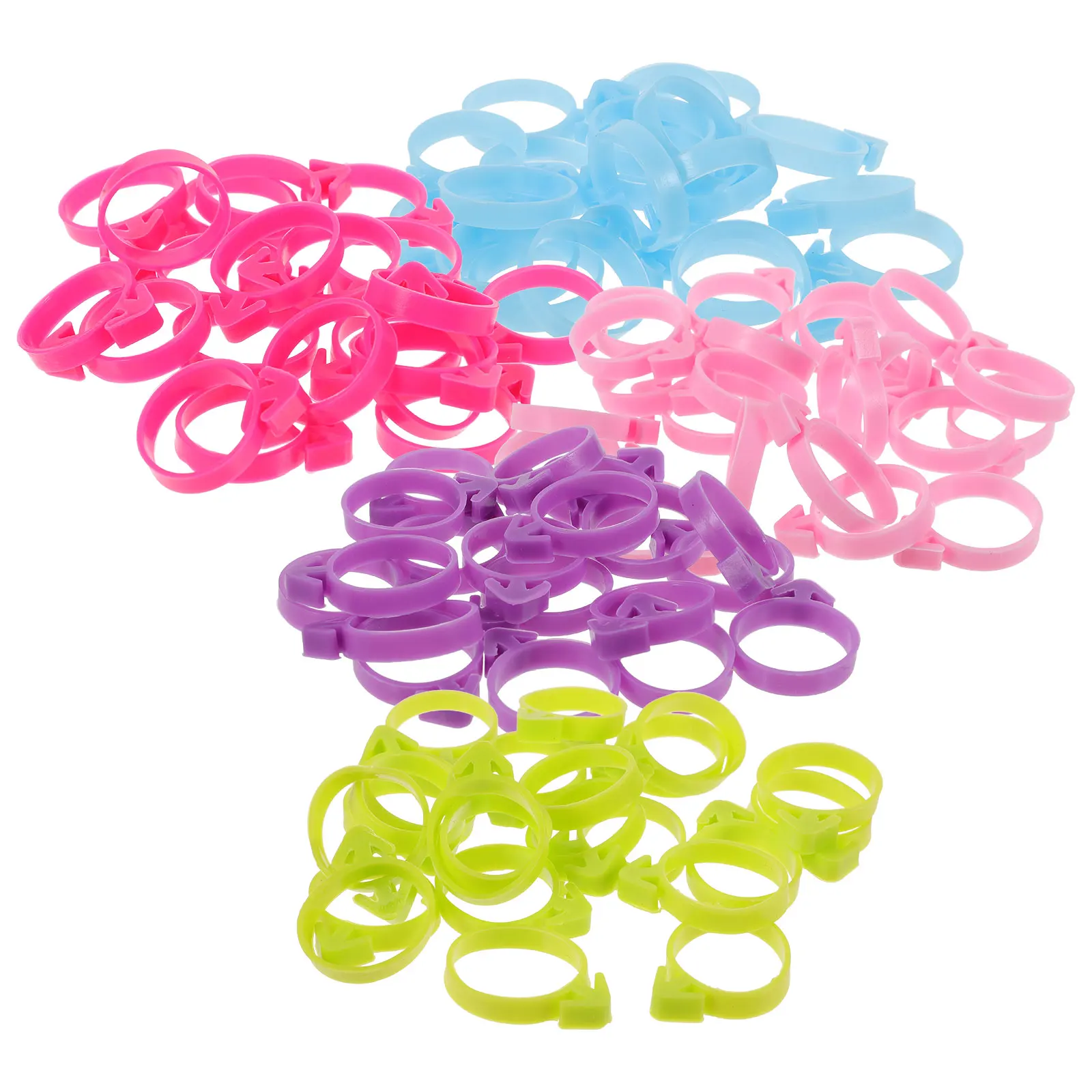 

100 Pcs Plastic Piping Bag Clips Reusable Decorating Rings for Cupcakes Cookies Pastry Cake Icing Bag Ties Bakery Tools
