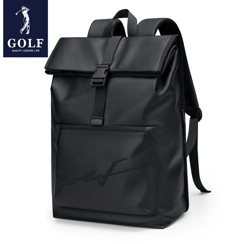 GOLF Expandable Backpack Men Stylish Laptop Backpacks Waterproof Back Pack Travel 15 6 Inch Notebook Bag Black Zip Side Pocket