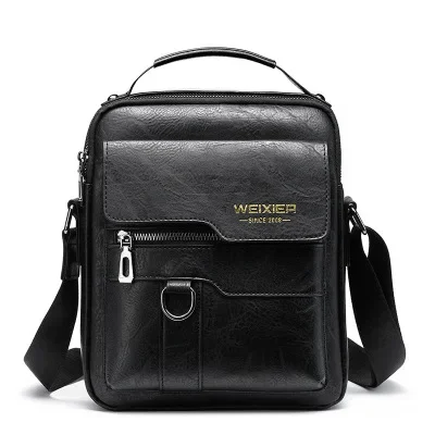 2021 New Men\'s Messenger Bag Brand designer PU Leather Retro Large-capacity Shoulder Bag Man Handbag Travel Backpack Sac à main