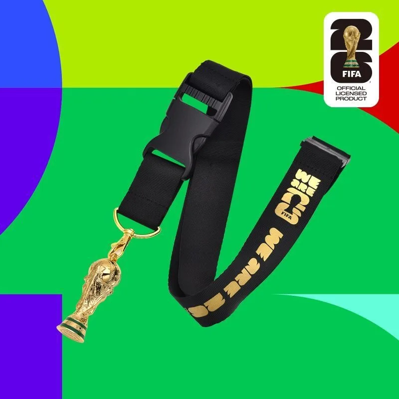Official Licensed FIFA 2026 World Cup USA Canada Mexico Black Trophy Lanyard Football Fans Neck Strap Pendant Accessories view 6