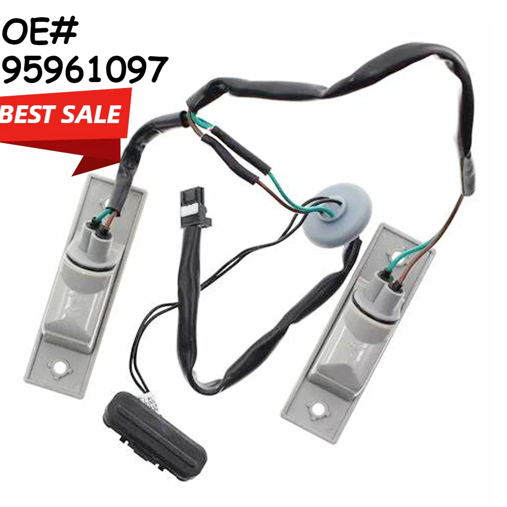 

2X Rear Car License Plate Light Lamp W/ Trunk Release Switch Lock Tailgate Lid Button For Chevrolet Chevy Cruze Orlando 95961097