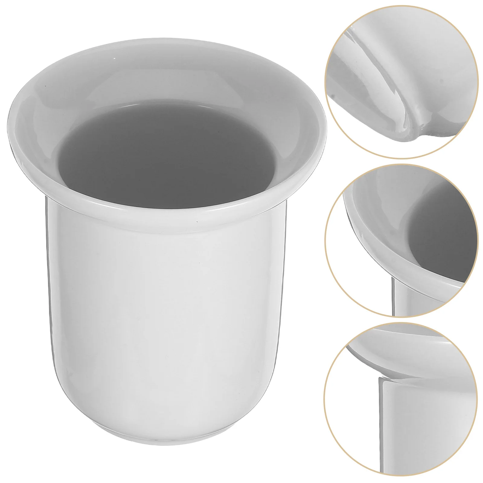 

Frosted Toilet Brush Cup Sturdy Handle Matte Design Bathroom Brush Holder for Toilet Sink and Bathtub Cleaning