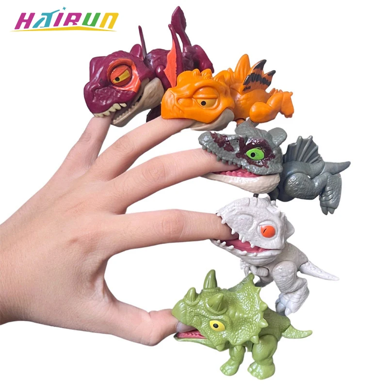 Children\'s Finger Dinosaur Toys Mini Funny Creative Tricky Tyrannosaurus Animals Model Kids Interaction Toy Gifts