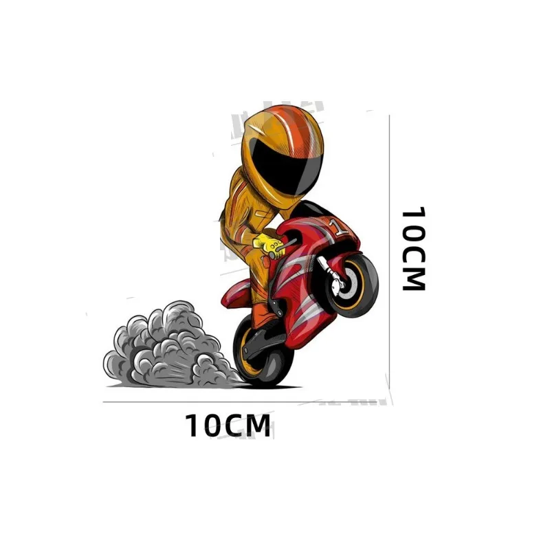 Reflective Motorcycle Stickers Motorbike Racing ATV Fuel Tank Trunk Q Version Moto Stickers and Decals Waterproof Accessories