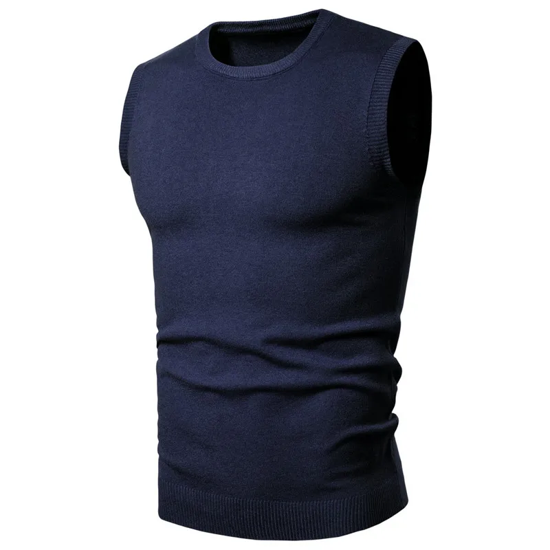 Men\'s Golf Vest Brand Pullovers Solid Color Fleece High Quality Vest Sleeveless Top Clothing Autumn Knitted Casual Male Sweaters