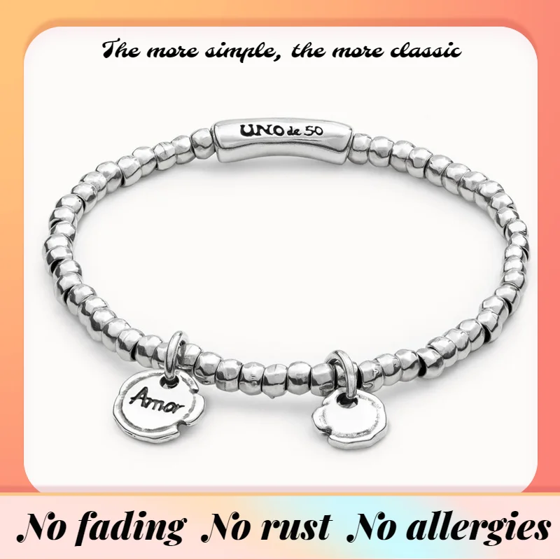 

2024 Best-selling original niche Unode50 jewelry fashion exquisite round bead listing bracelet casual accessories for women