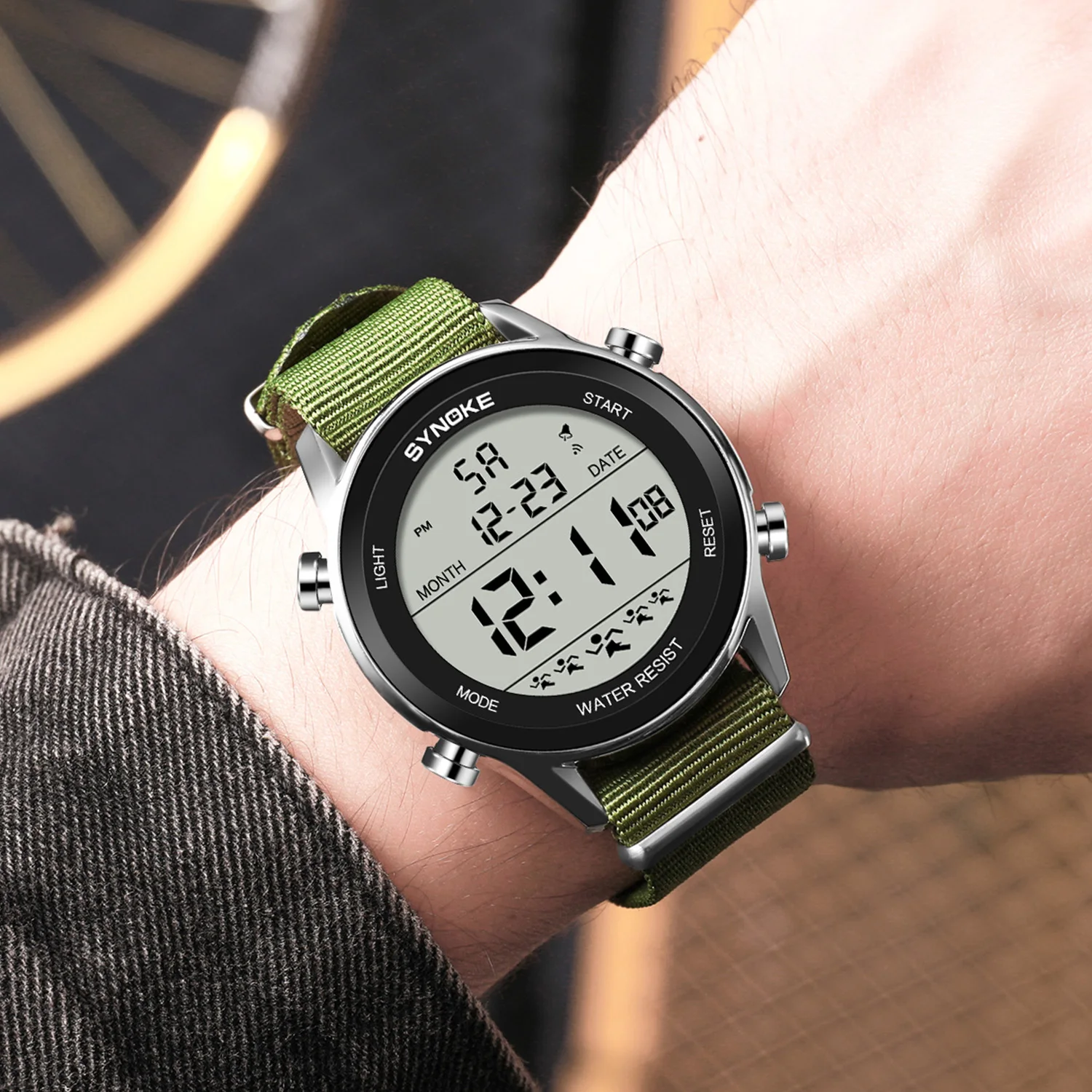 Men Sports Watch Nylon Strap Luxury Military Wristwatch Waterproof Outdoor Multifunctional Watches