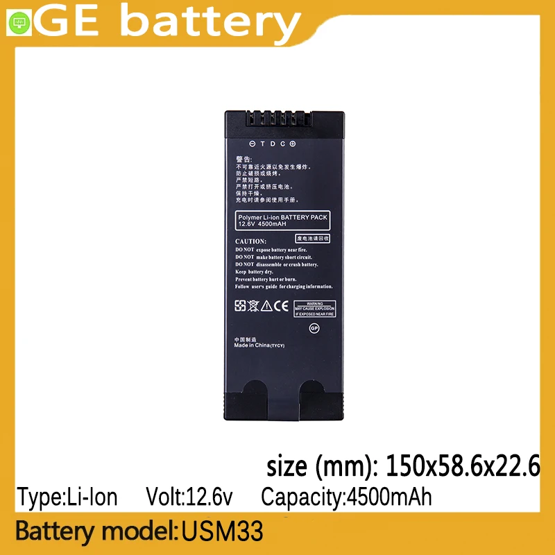 

USM33 Cpacity4500mAh. 12.6V li-ion battery, suitable ，KK USM33,USM33, Flaw detector