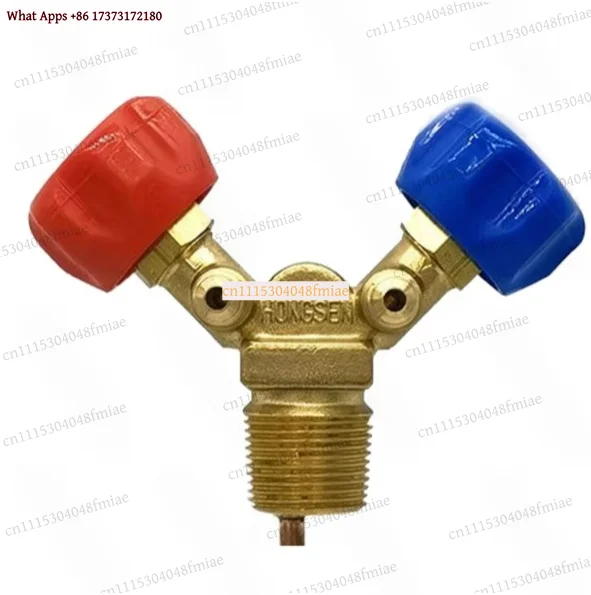 Refrigerant Recovery Cylinder Valve High Low Pressure Explosion-Proof Brass Shut Off Valve HVAC AC Charging Filling Accessories