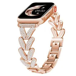Bling Band for Apple Watch Strap 40mm 41mm 42mm 38mm 46mm 44mm 45mm 49mm Diamond Metal Bracelet iWatch series 10 se Ultra 2 8 9