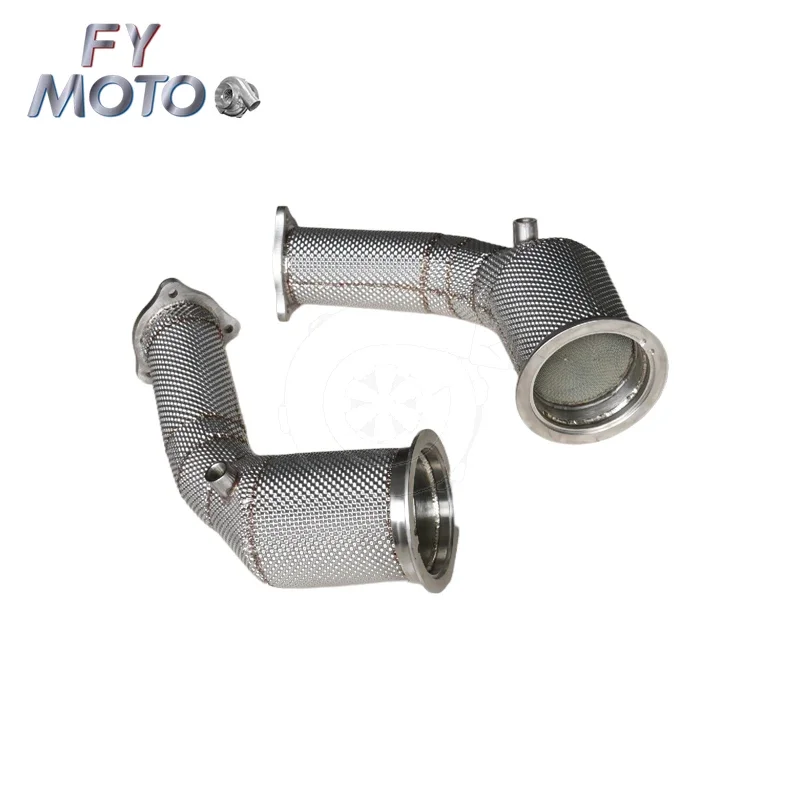 

Exhaust Downpipe For AUDI RS4 B9 RS5 F5 2.9T 18-19 LHD Catted With Heat Shield Without OPF