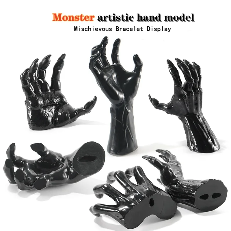 

DIY Devil Demon Monster Hand Model Halloween Mischievous Bracelet Display Rack Wall Pendant Jewelry Bracelet Storage Prop