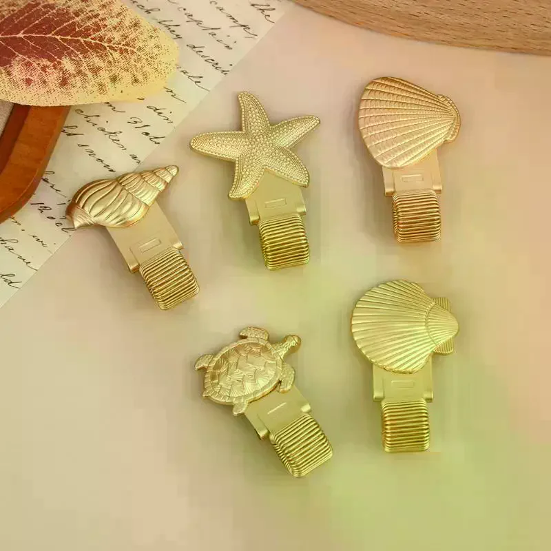 Turtle Metal Pen Clip Spring Loaded Pen Holder For Notebook Journal Office School Stationery Ocean