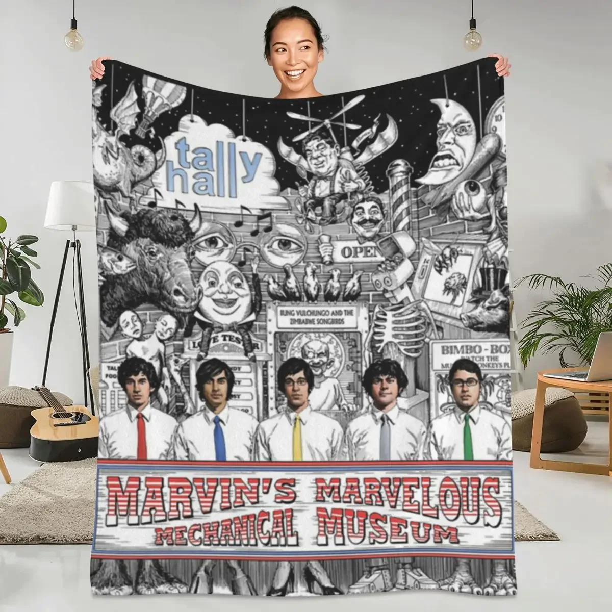 

Tally Hall Blankets Rock Music Band Travel Flannel Throw Blanket Soft Warm Outdoor Bedspread Design Birthday Gift