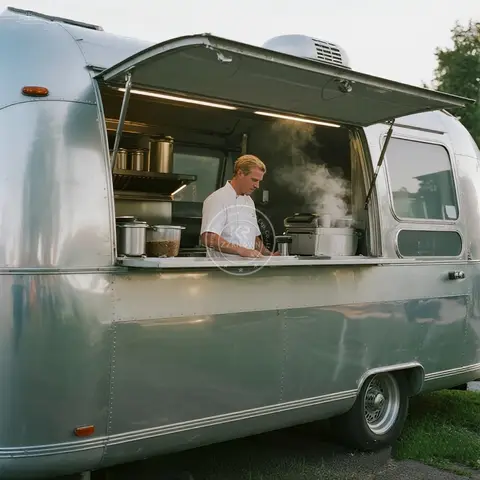 Verenigde Staten Food Truck met volledige keukenconcessie Bbq Food Trailer met veranda Volledig uitgeruste Custom Food Truck