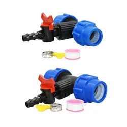 25mm 32mm to 1/2 inch 16mm Garden Hose Splitter Tee Reducer Barb Connector Tap Valve DN20/25 16mm 3-way Water Tube Fitting