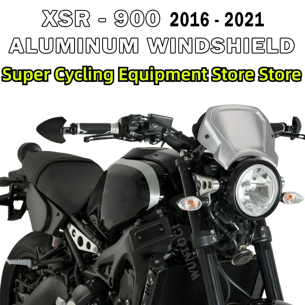 

For XSR 900 Accessories Windshield Aluminum Windshield Windscreen Air Wind Deflector For YAMAHA XSR 900 XSR900 2016-2021