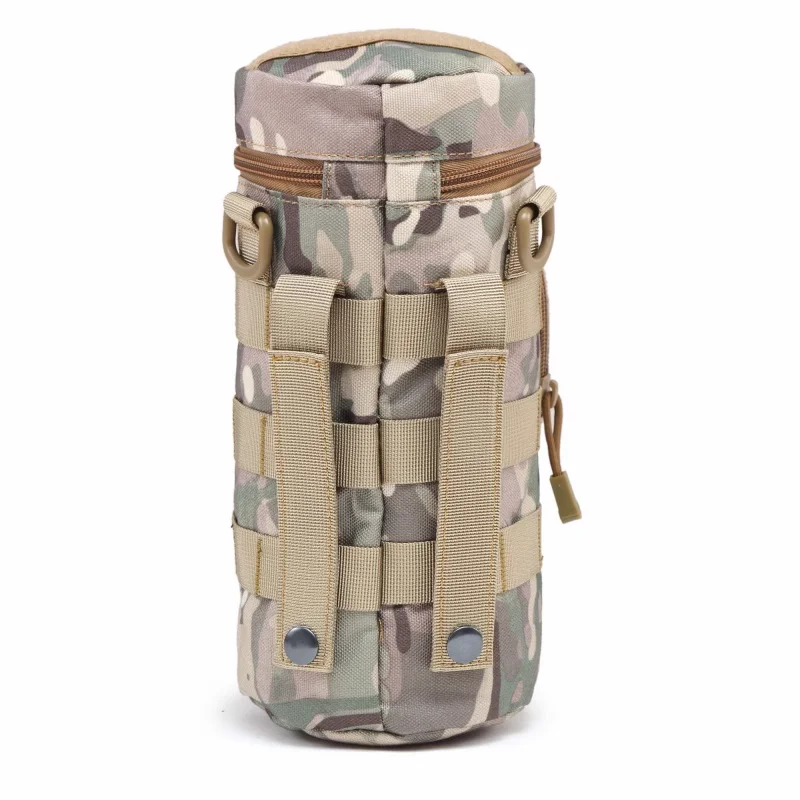 1000D Tactical MOLLE Water Bottle Holder Pouch Climbing Hiking Fishing Travel Kettle Hydration Carrier Bag with Shoulder Strap