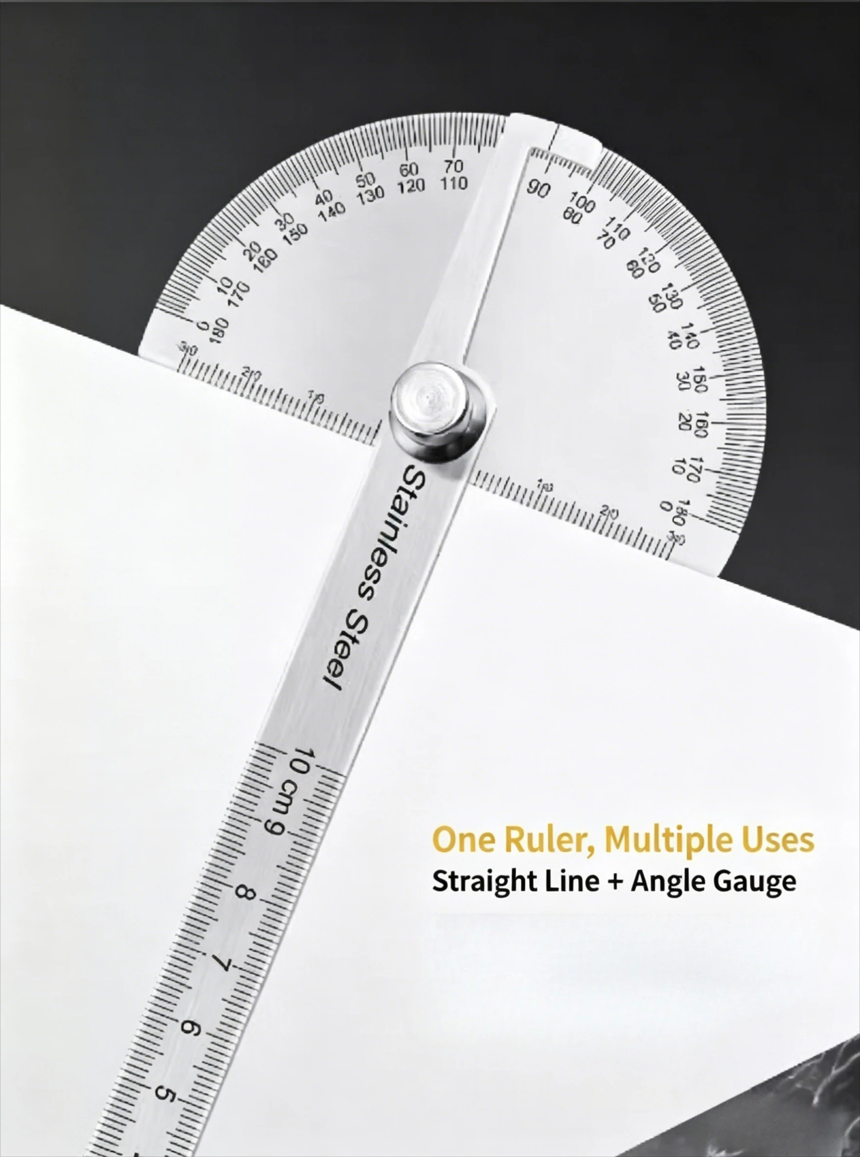 High-Precision Stainless Steel Angle Square, Professional Woodworking Tool for Accurate Angle Measurement and Marking view 5