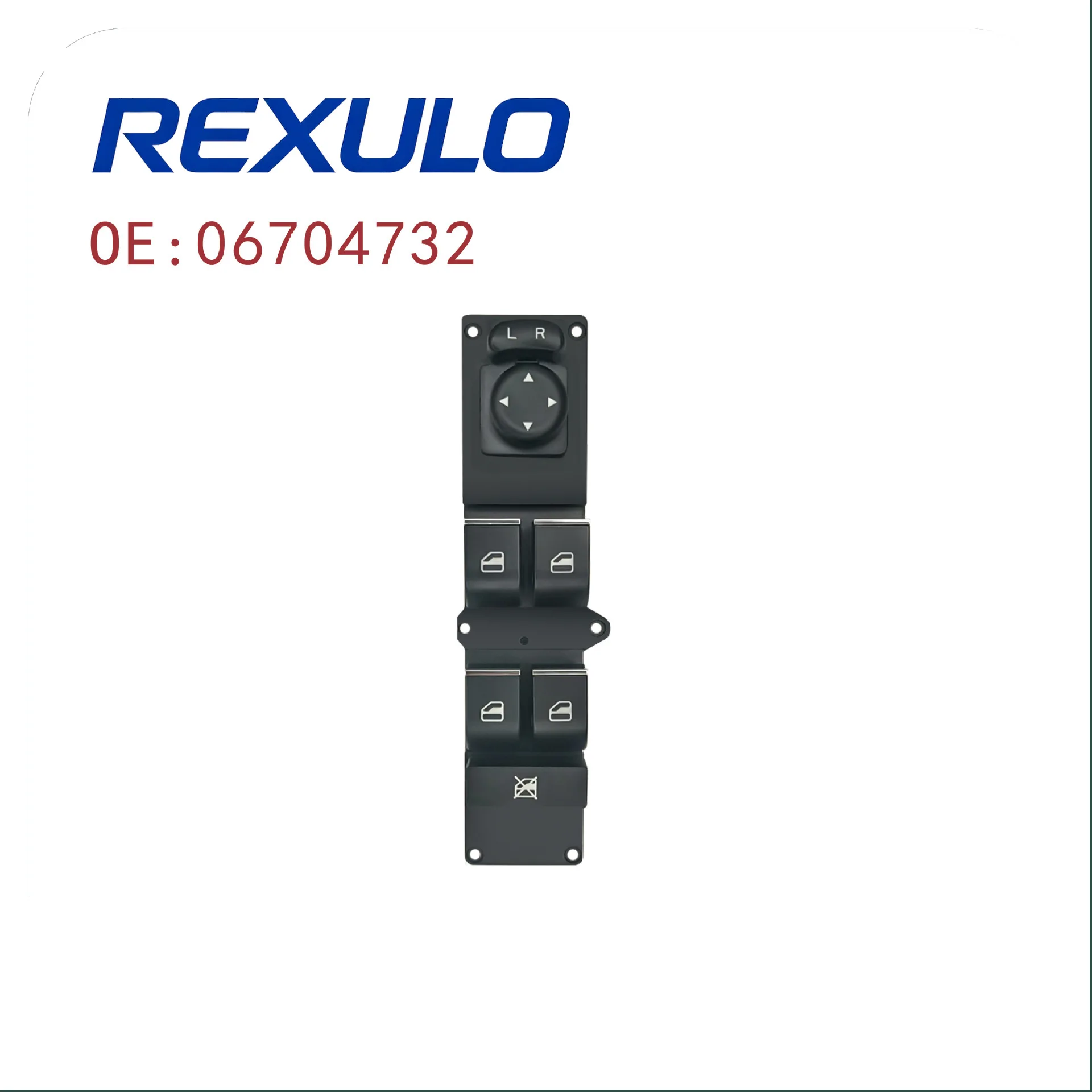 06704732 Master Power Window Switch for Geely New Emgrand 2014-2017 24 Pins Front Left Glass Lifter Button Blue LED LHD