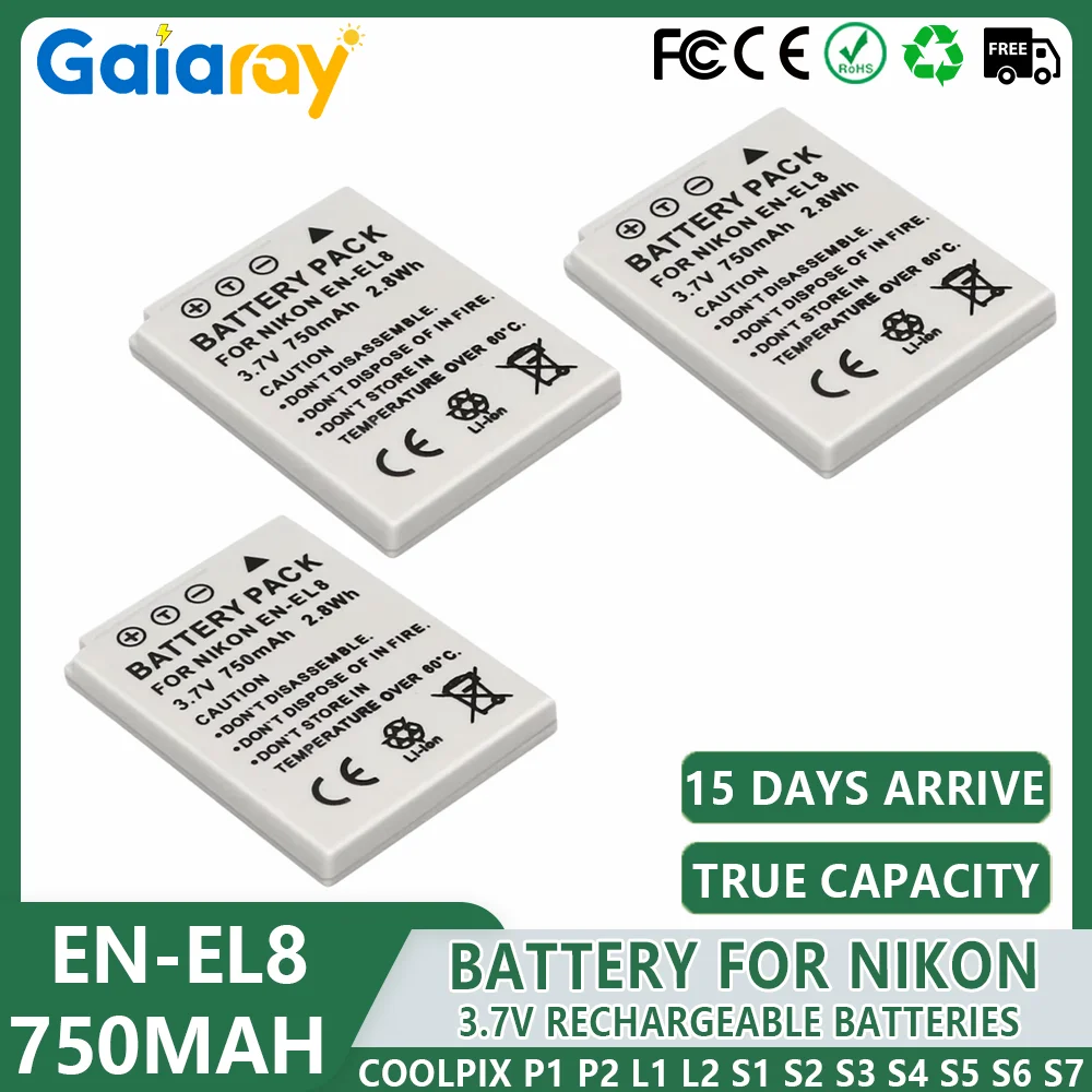 1-3Pcs En EL8 ENEL8…