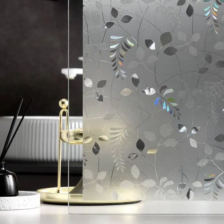 Fragrant Grasses Glass Stickers PVC Anti-Peeping Anti-Gazing Bathroom Window Privacy Decorative Film
