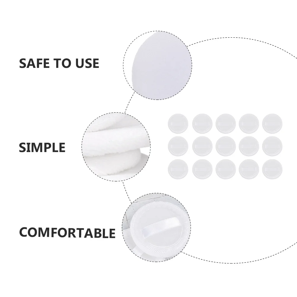 15 Stück abgerundete Make-up-Puder, geschmeidige weiche Puff-Werkzeuge für Frauen, tägliches Gesichts-Make-up, abgerundete Puderquaste