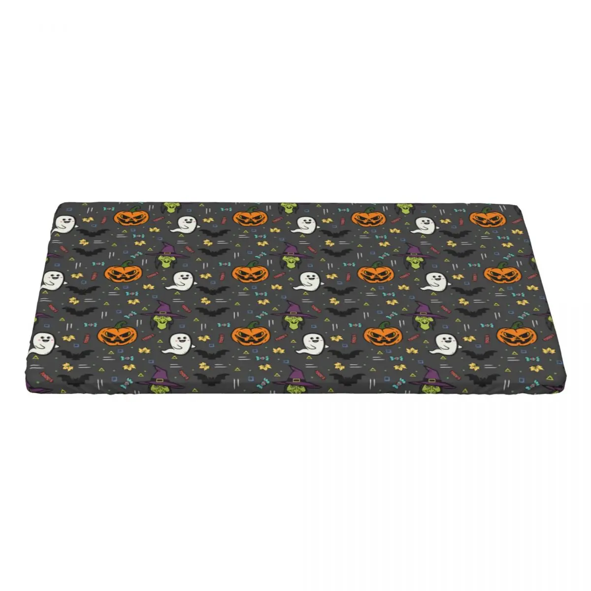 Custom Rectangular Waterproof Oil-Proof Bat Witch Fantasy Halloween Holiday Pattern Tablecloth Table Cover 4FT Fit Table Cloth