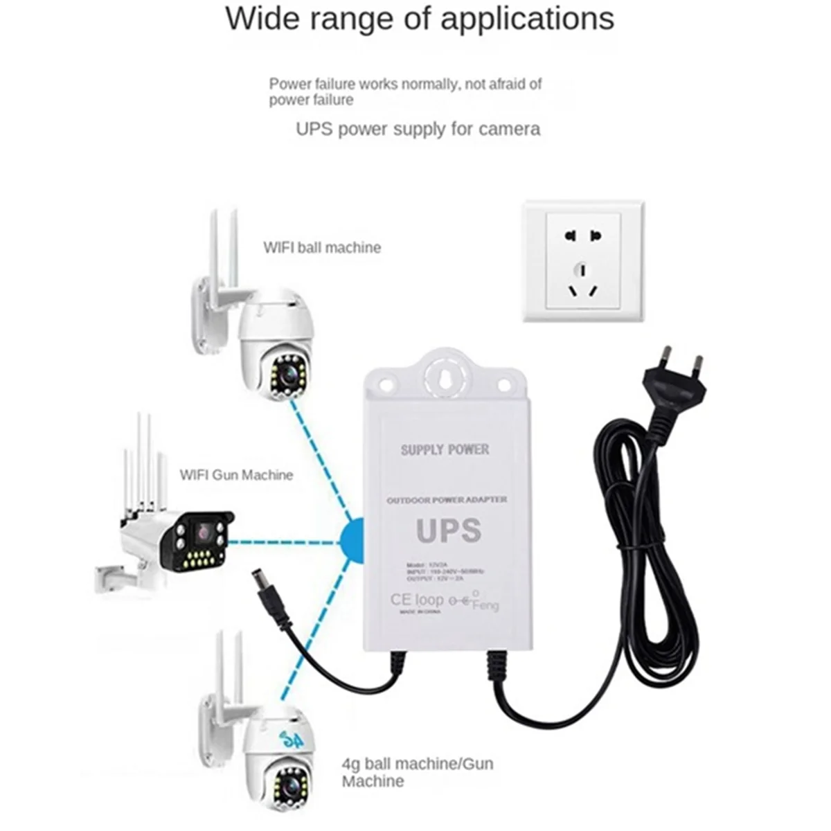 جديد 3C-12V-2A مصدر طاقة غير منقطع لواي فاي، مودم، راوتر، كاميرا أمنية صغيرة UPS بطارية احتياطية حامي الاتحاد الأوروبي التوصيل