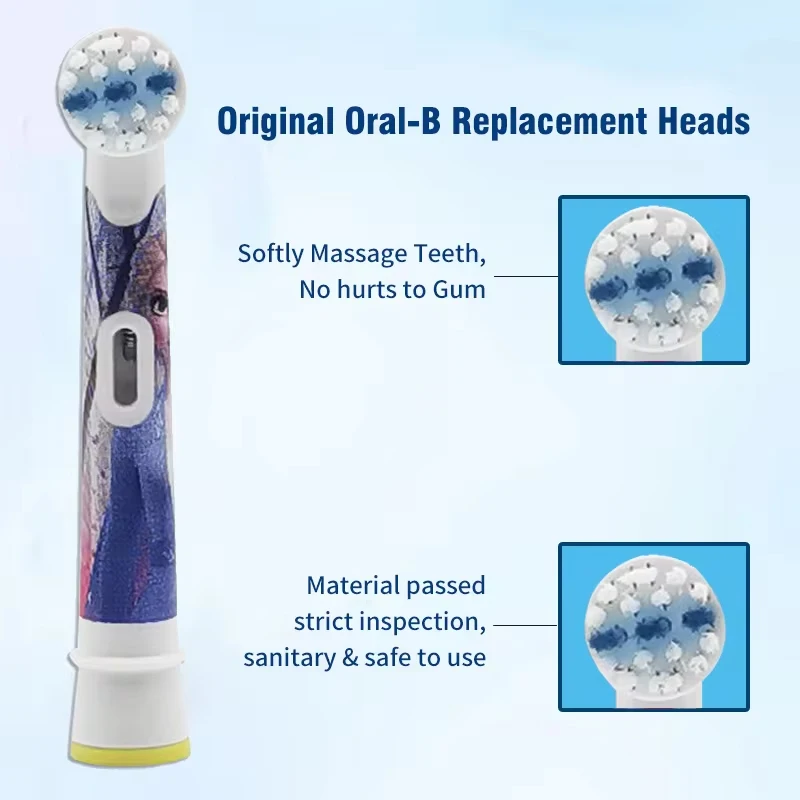 Oral B Children Toothbrush Head EB10 Kids Electric Toothbrush Replacement Head Soft Bristle Kid Teeth Cleaning Brush Head Refill