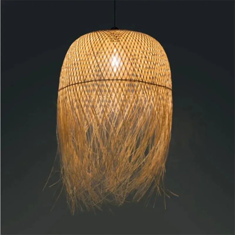 45*60cm Attractive Design Bamboo Light Handmade Bamboo Pendant Lamp Natural Wooden Bamboo Lampshade Lamp Home Decorative Light