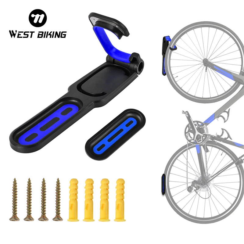 WEST BIKING Bike Wall Mount Bicycle Stand Holder Hanger Hook Storage Bike Accessories MTB Bike Cycling Wall Mounted Rack Stands