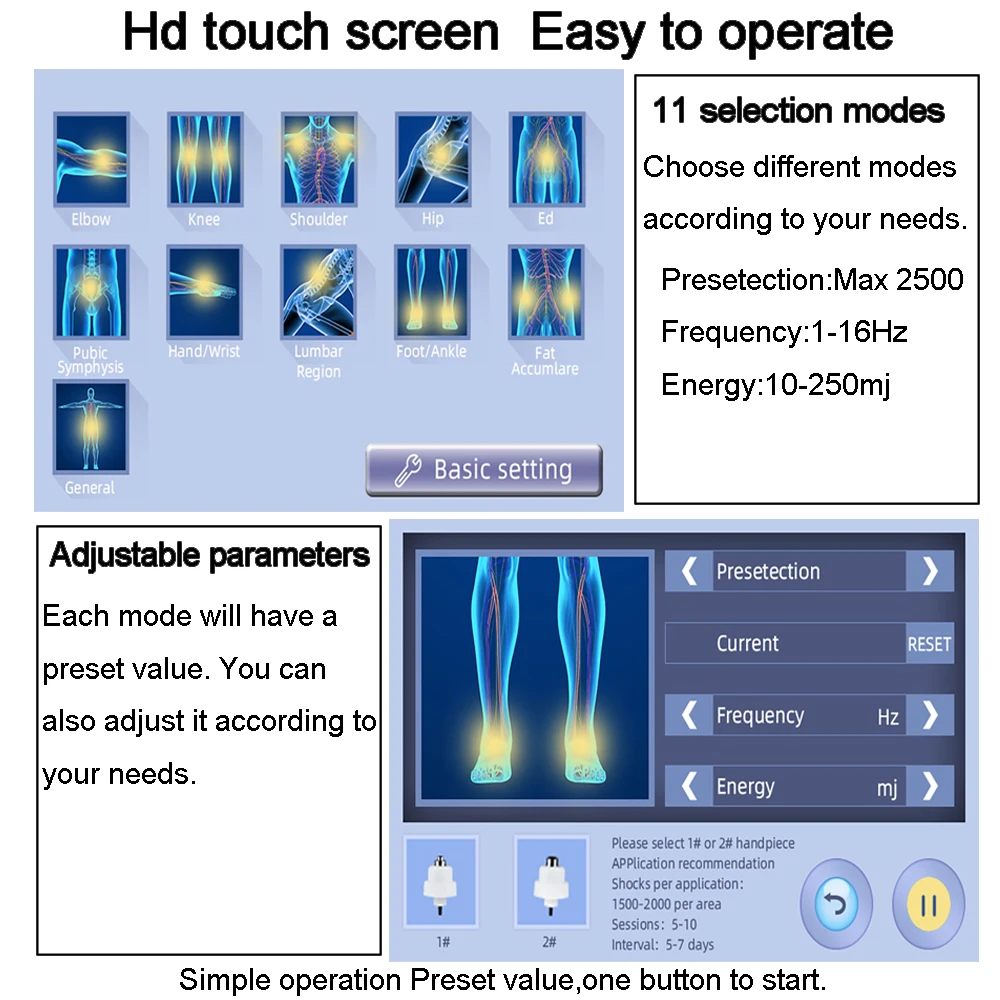 Shock Wave Therapy Machine Chiropractic Adjusting Tool 2in1 Shockwave Equipment For Erectile Dysfunction Body Massage