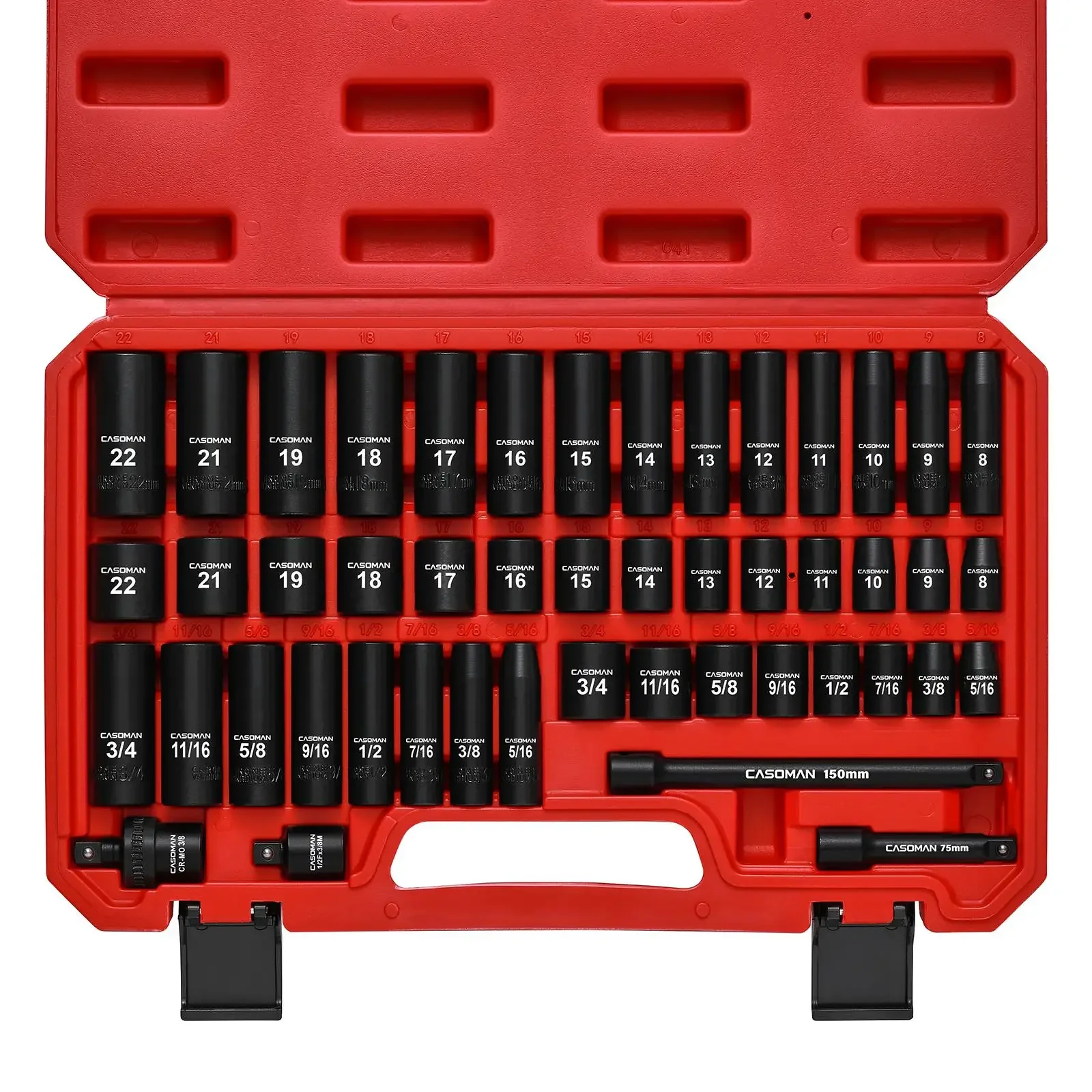 AliExpress – 49Pcs 3/8 Inch Drive Impact Socket Set 6-Point CR-V Steel Ratchet Wrench Kit with Extension Bar Adapter Universal Joint Heavy Duty Automotive Repair Hand Tools High Torque Auto Mechanic Garage Tool Kit