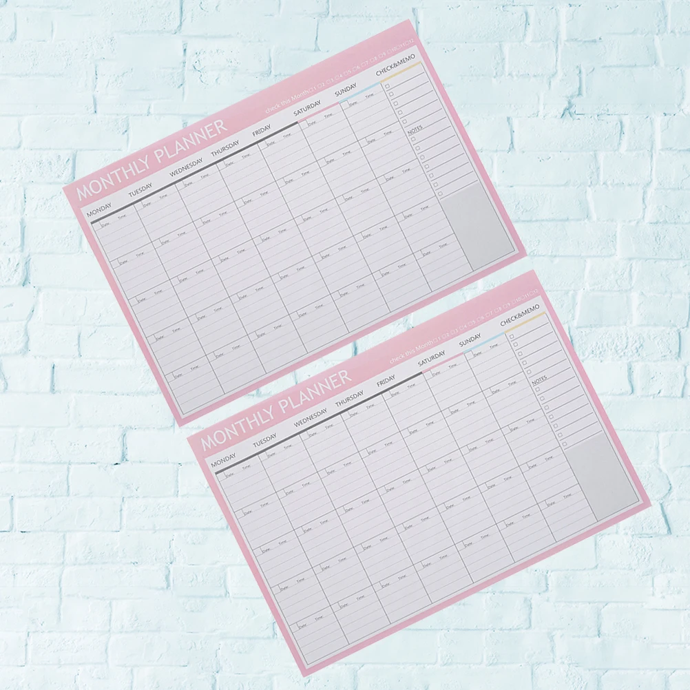 

2 шт., блокнот с ежемесячным планом, блокнот с расписанием, бумага для заметок для офиса, школьные принадлежности, организация приоритетного излучения