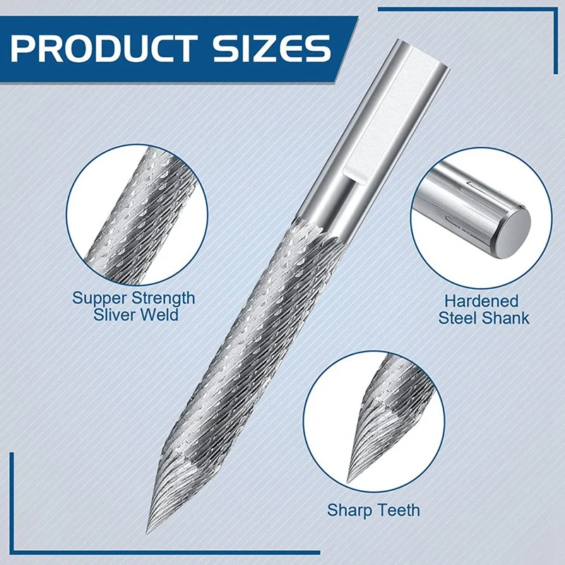 Tire Bit Multi Sizes Tire Repair Carbide Burr Drill Bit Tire Patches Plug Cutters Wire Carbon Drill Tire Repair Tools