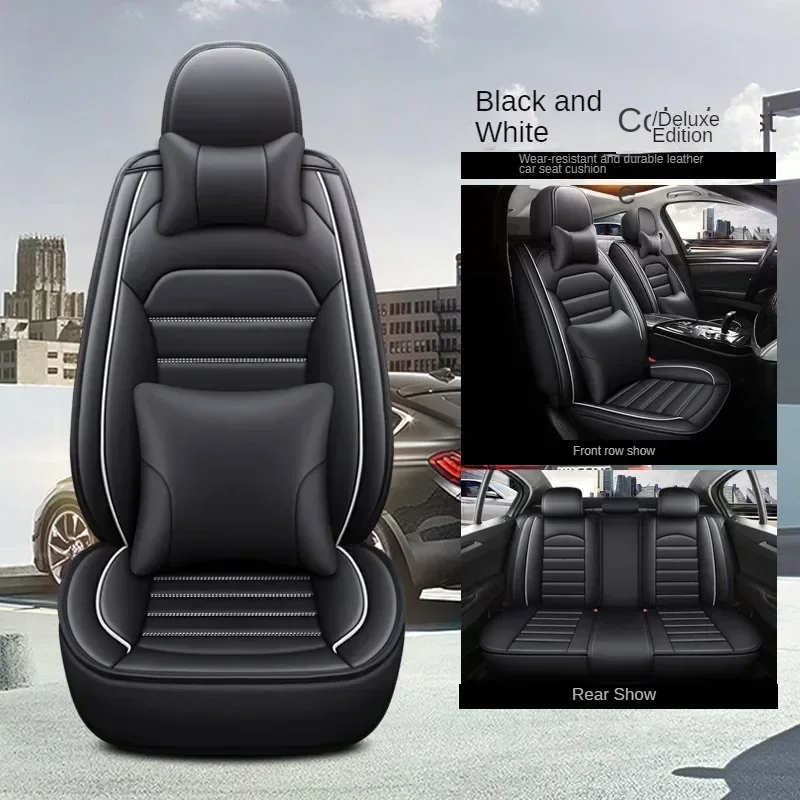 Universal Style Full Coverage Car Seat Cover for Kia Rio BMW G20 Hyundai Kona Renault Scenic 2 Hilux Car Accessories Pu Leather