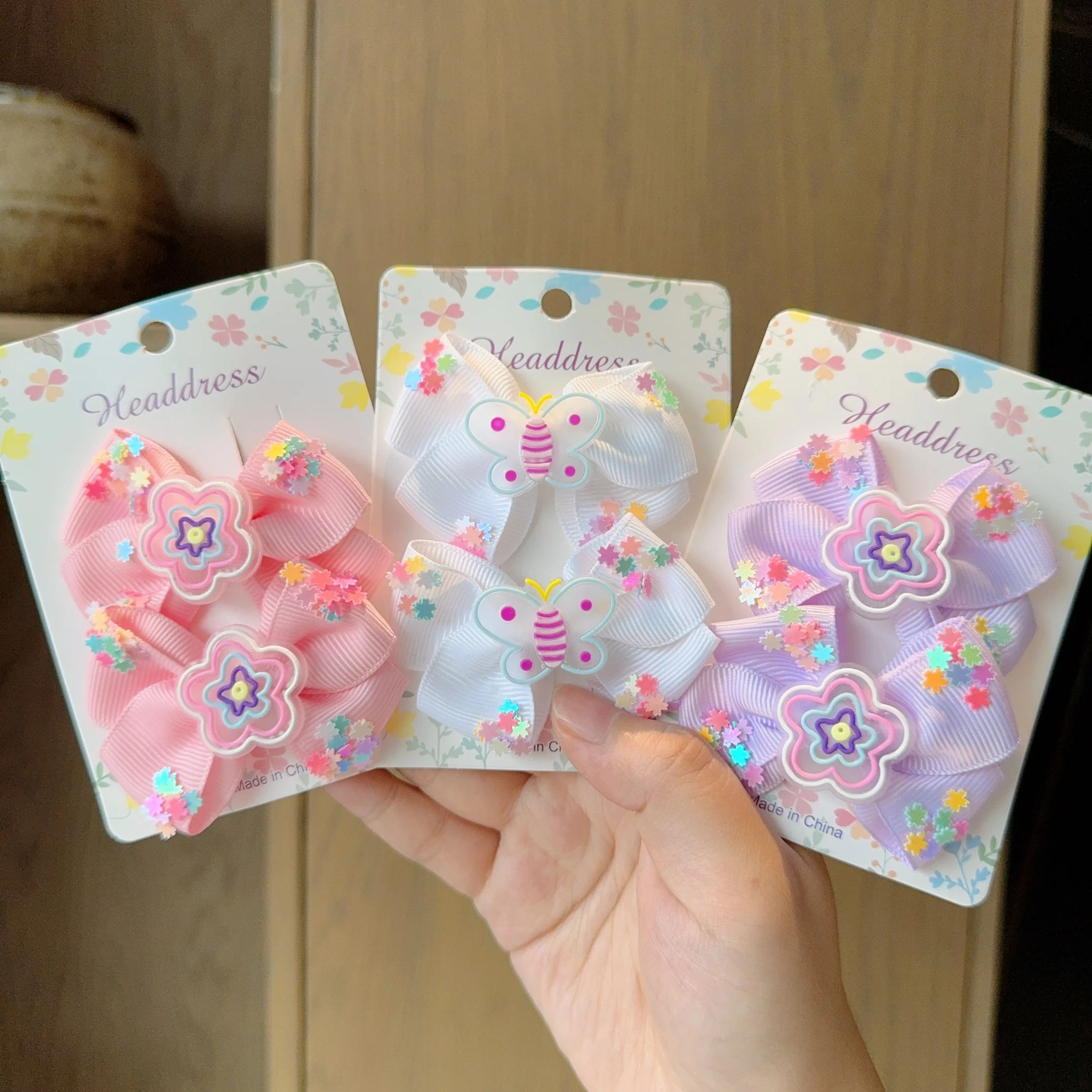 2Pcs Baby Solid Hair Bows Hair Clips Ribbon bow Hairpin for Girl Cheer Bowknot Barrettes Children Headwear Hair Accessories