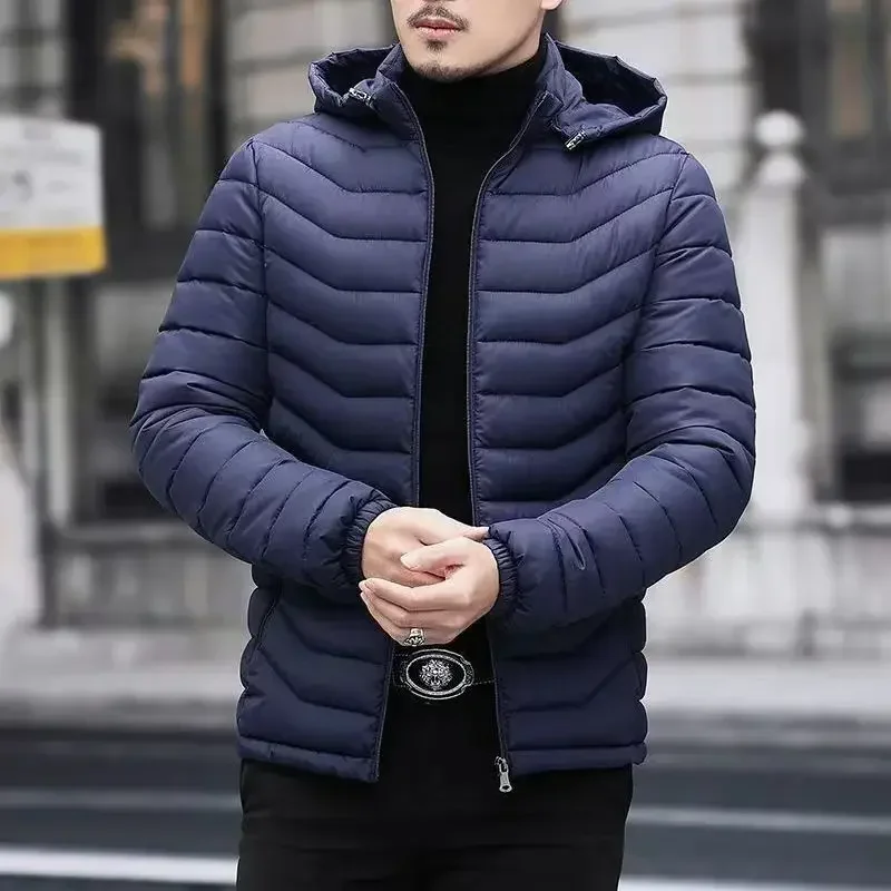 Padding Hooded Male Padded Coats Lightweight Puffer Men's Down Jacket Offers Trend Unique Parkas Korean Popular Clothes Youth