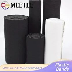 1M Meetee 10-50cm Soft Skin Elastic Band For Sewing Pants Belt Underwear Rubber Wrist Waist Spring Tapes DIY Garment Accessories