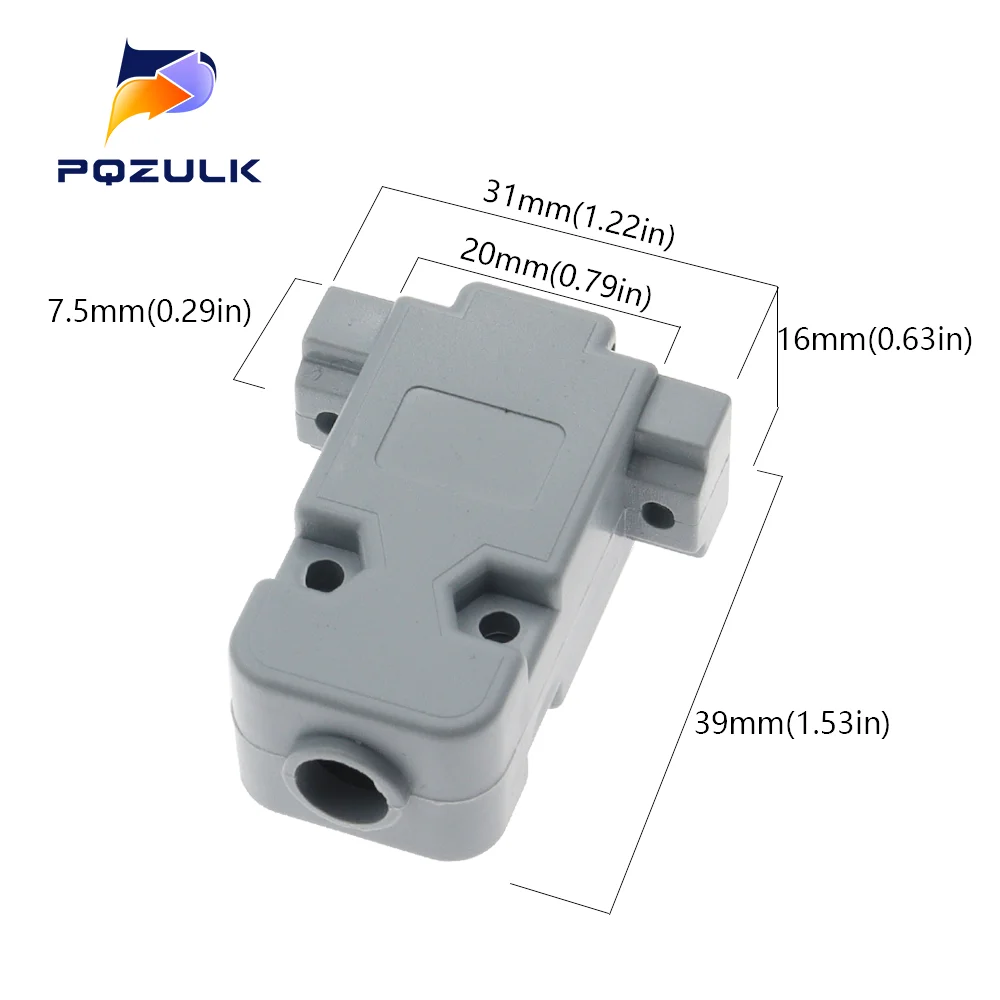 5PCS RS232 Serial Port Connector DB9 Female Male Socket Plug Connector 9pin Copper RS232 COM Socket Adapter Plastic Shell