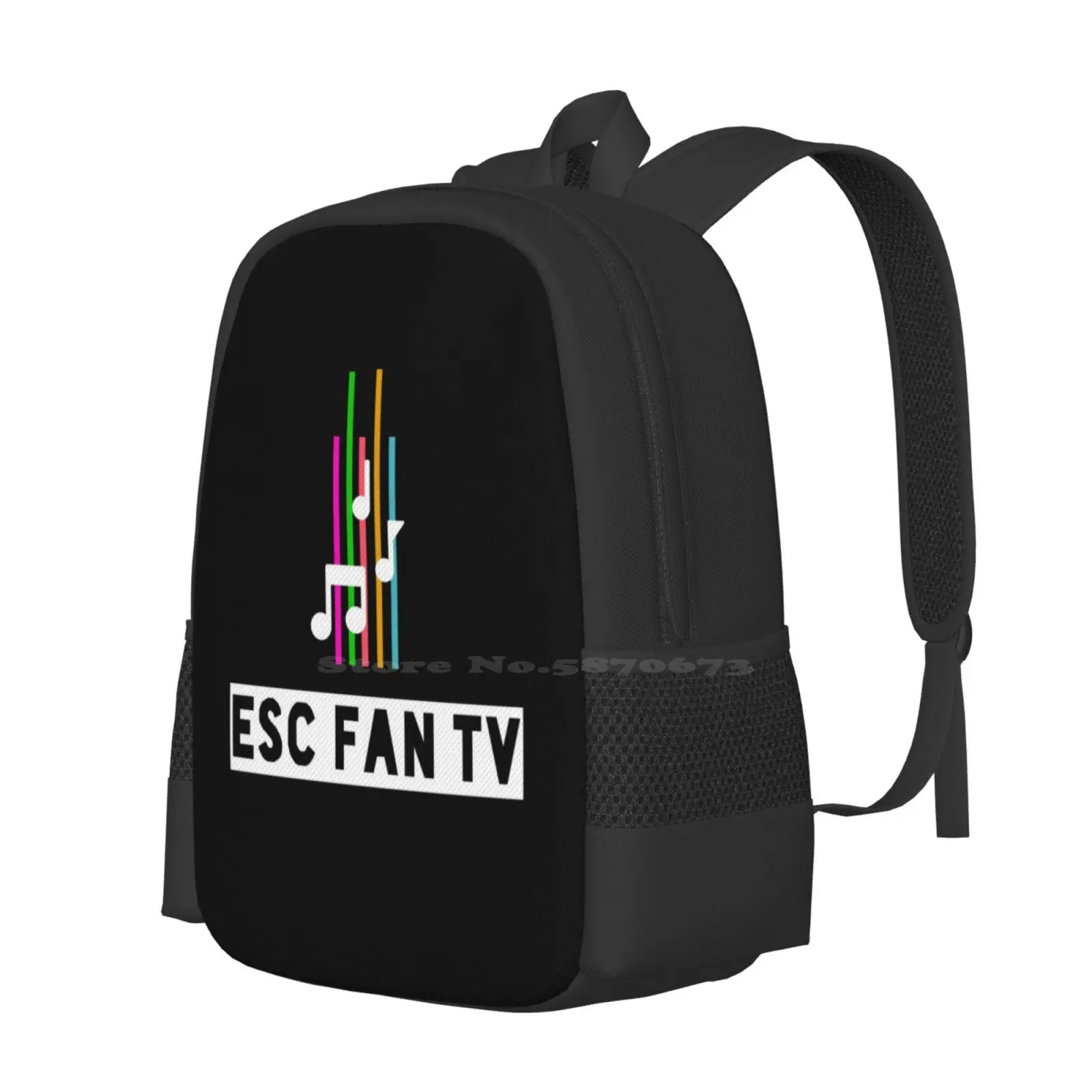 Official Esc Fan Tv Merch School Bags Travel Laptop Backpack Esc Fan Tv Song Contest