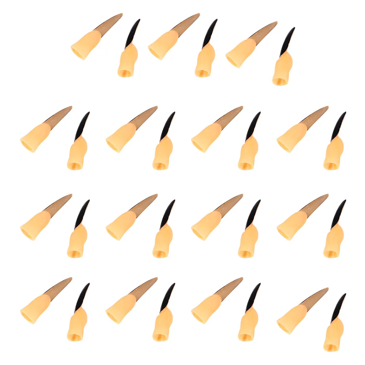 30Pcs Halloween Zombie Fingers Nail Covers Spooky Scary Fake Nail Props for Cosplay Party Horror Zombie Finger Costume