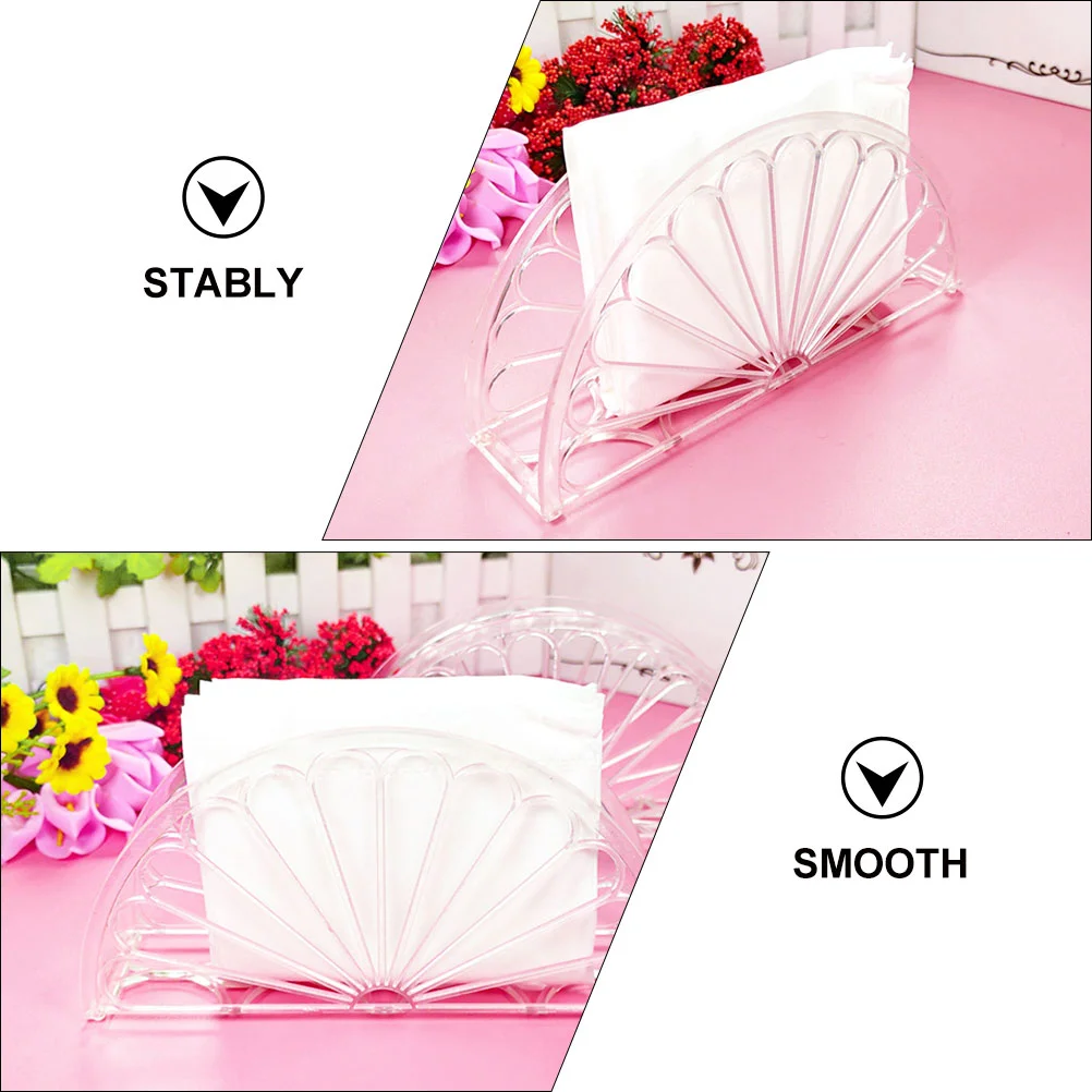 10 Pcs Tray Transparent -shaped Vertical Napkin Holder Paper Towel 10pcs Napkins Plastic Dinning Table