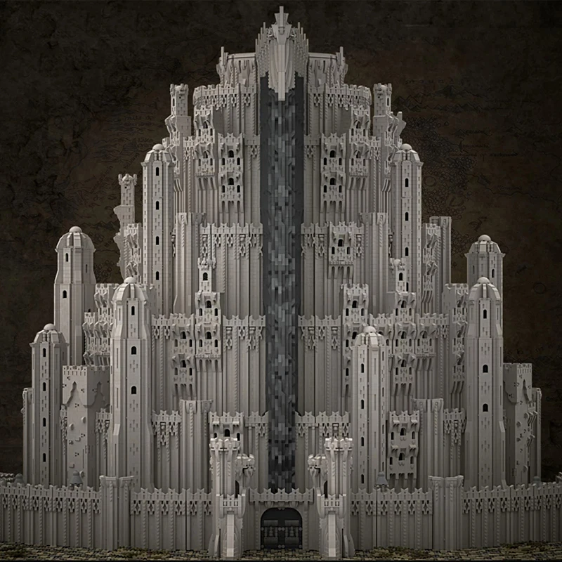 MOC Building Blocks The Seven Rings Part A Famous Guard Tower Stone City Super Large Customized Bricks Xmas Toys Gifts 99538PCS